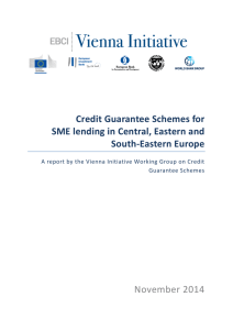 Credit Guarantee Schemes for SME lending in Central, Eastern and