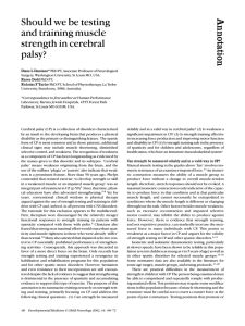 Should we be testing and training muscle strength in cerebral palsy
