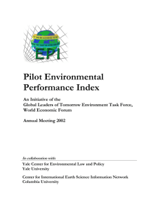 Pilot Environmental Performance Index