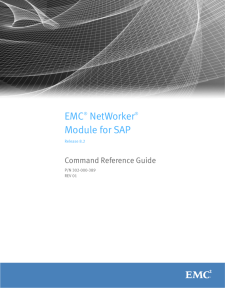 EMC NetWorker Module for SAP Release 8.2 Command