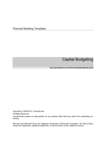 Capital Budgeting