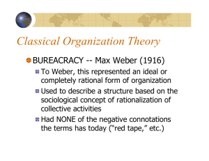Classical Organization Theory