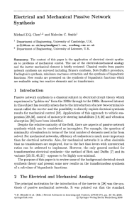 Electrical and Mechanical Passive Network Synthesis