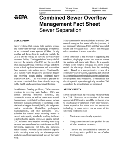Combined Sewer Overflow Management Fact Sheet: Sewer