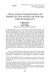 African American Extended Families and Kinship Care