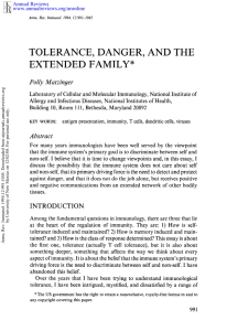 Tolerance, Danger, and the Extended Family