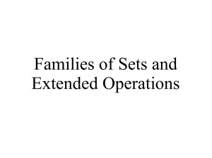 Families of Sets and Extended Operations