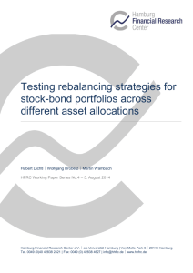 Testing rebalancing strategies for stock