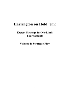 Harrington on Hold 'em Vol I