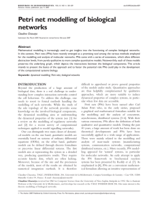 Petri net modelling of biological networks