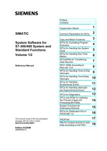 System Software for S7-300/400 System and Standard Functions