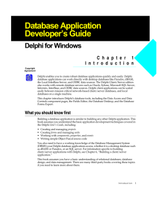 Delphi Database Application Developer's Guide