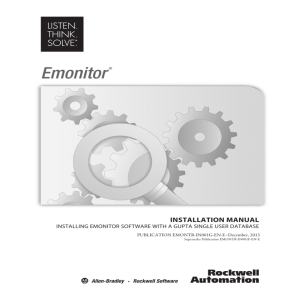 Installing Emonitor Software with a Centura Single