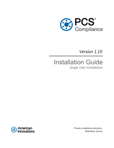 PCS v 1.10 Single User New Installation, Non