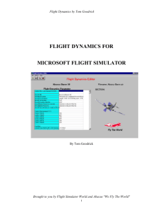 flight dynamics for microsoft flight simulator