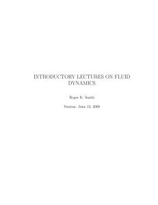 INTRODUCTORY LECTURES ON FLUID DYNAMICS