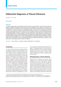 Differential Diagnosis of Pleural Effusions
