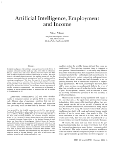 Artificial Intelligence, Employment and Income