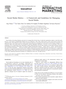 Social Media Metrics — A Framework and Guidelines for Managing