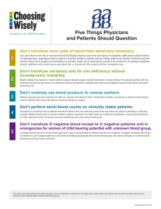 Choosing Wisely - Five Things Physicians and Patients
