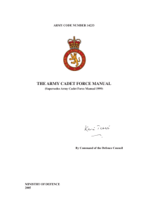 THE ARMY CADET FORCE MANUAL - Cabledrum