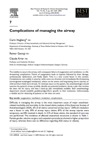 7 Complications of managing the airway