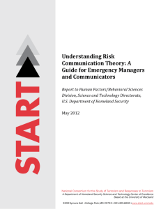 Understanding Risk Communication Theory: A Guide for Emergency