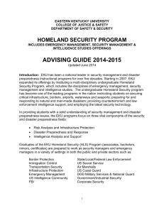 Homeland Security Advising Guide - Academic Programs | Eastern
