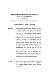 peraturan menteri kesehatan republik indonesia nomor 512/menkes