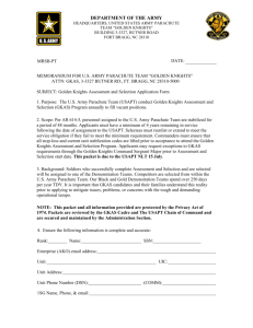 the Golden Knights Application here.