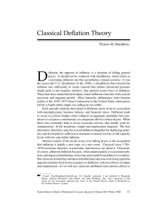 Classical Deflation Theory - Federal Reserve Bank of Richmond