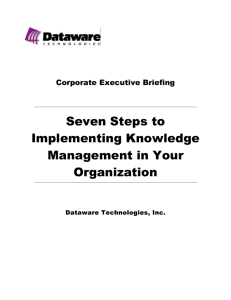 7 Steps To Implementing Knowledge Management