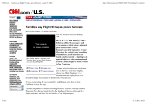 CNN.com - Families say Flight 93 tapes prove heroism