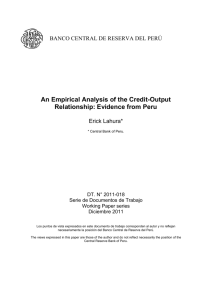 An Empirical Analysis of the Credit