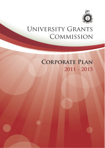 Corporate Plan 2011 - 2015 - University Grants Commission