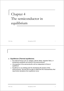 Chapter 4 The semiconductor in equilibrium