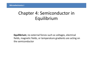 Chapter 4: Semiconductor in Equilibrium