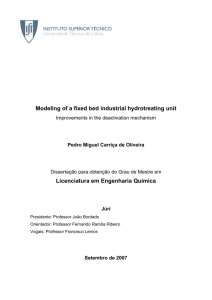 Modeling of a fixed bed industrial hydrotreating unit