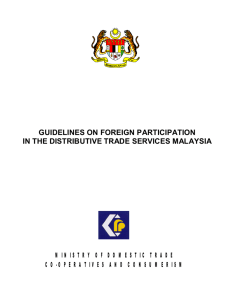 guidelines on foreign participation in the distributive trade services