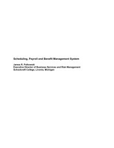 Scheduling, Payroll and Benefit Management System