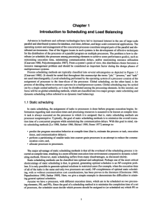 Chapter 1 Introduction to Scheduling and Load Balancing