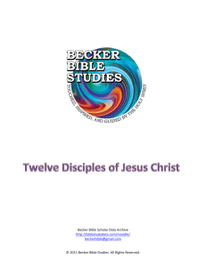 Twelve Disciples of Jesus Christ
