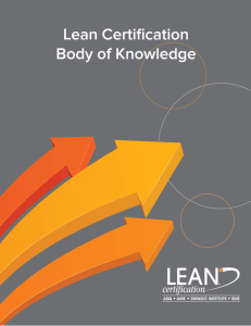 Lean Certification Body of Knowledge