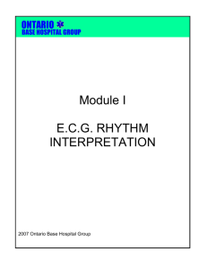 Module I ECG RHYTHM INTERPRETATION
