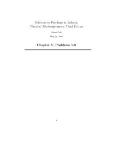 Solutions to Problems in Jackson, Classical