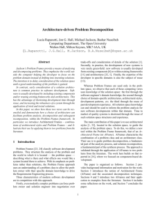 Architecture-driven Problem Decomposition