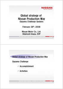 Global strategy of Nissan Production Way