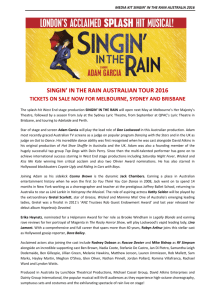 singin' in the rain australian tour 2016