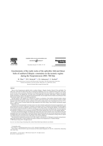 Geochemistry of the mafic rocks of the ophiolitic fold and thrust belts