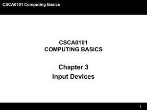 Chapter 3 Input Devices